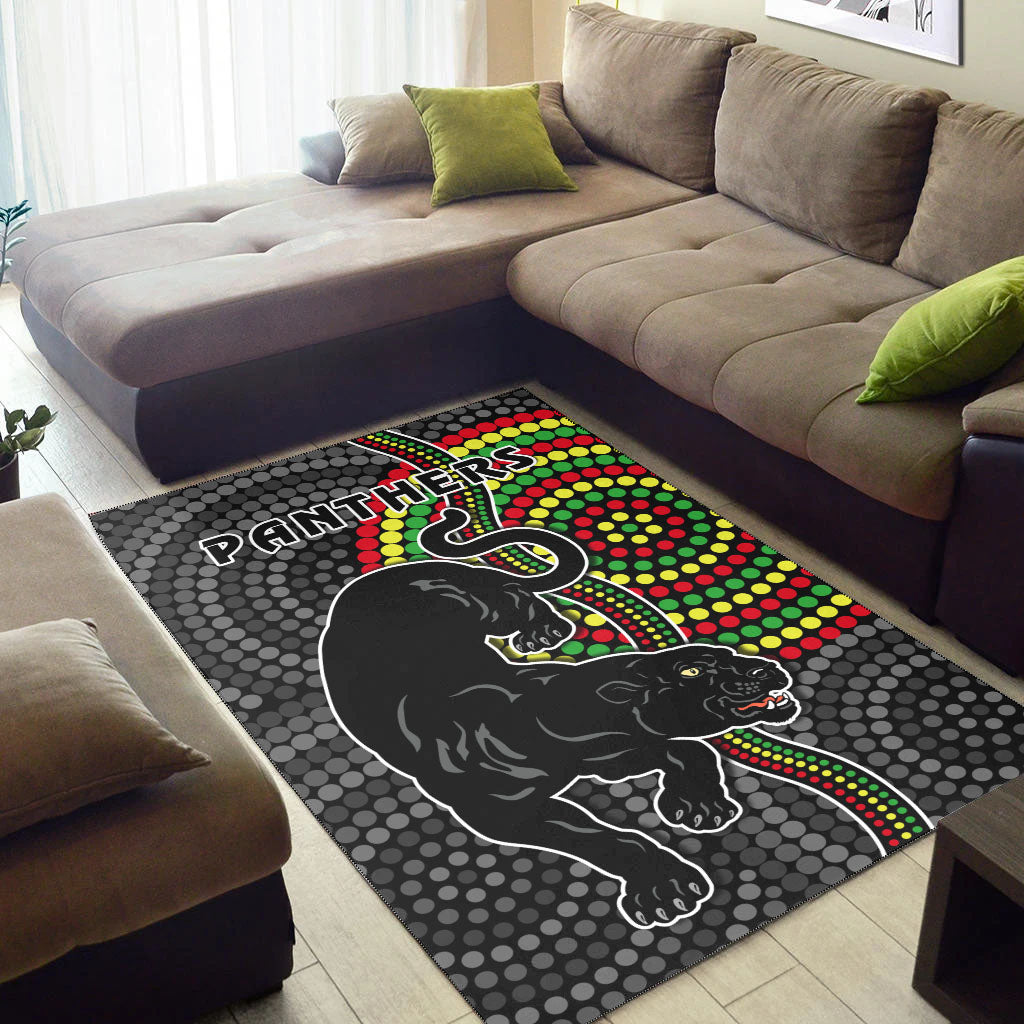 Panthers Area Rug Simple Wild Indigenous - Vibe Hoodie Shop