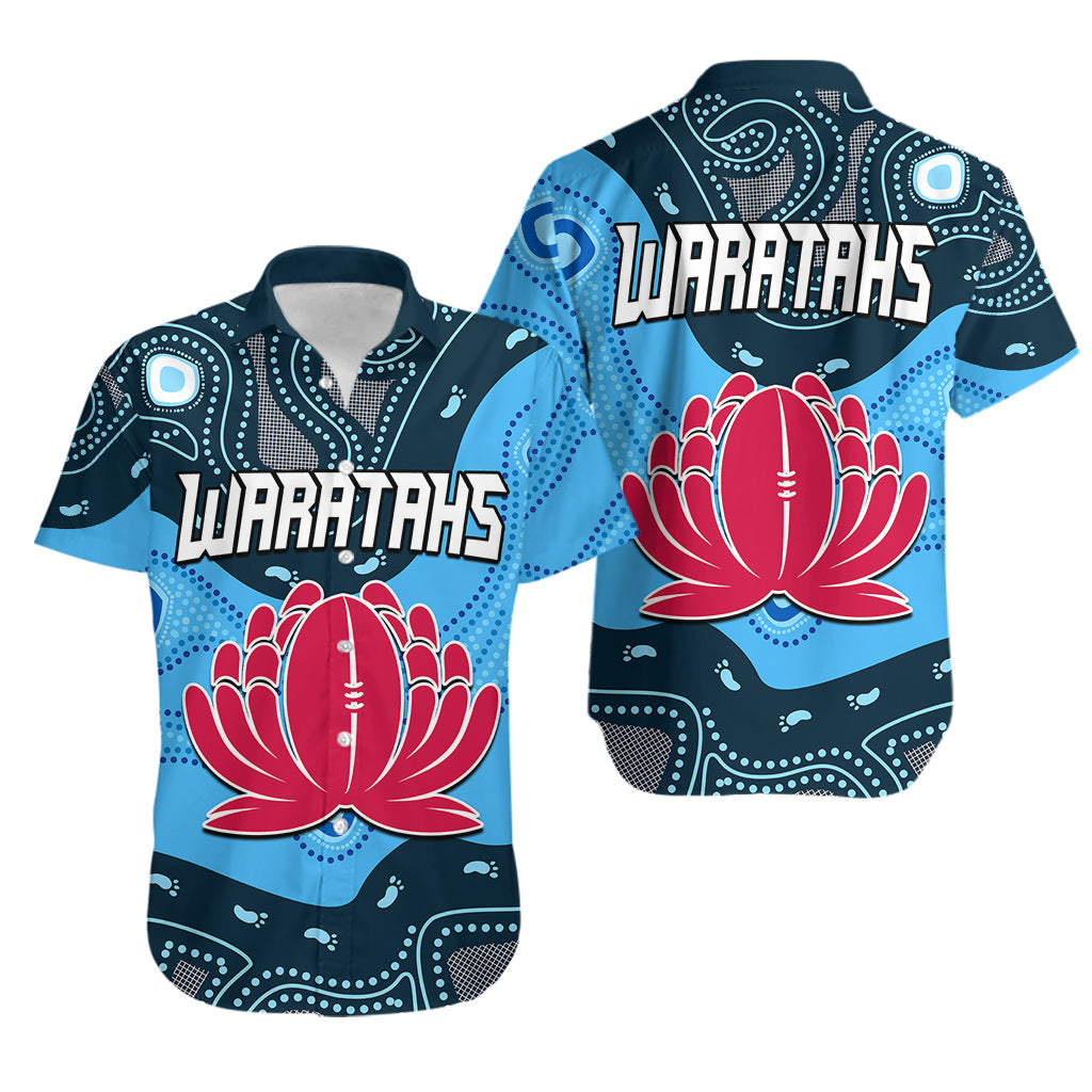 Waratahs Rugby Hawaiian Shirt NSW Indigenous - Vibe Hoodie Shop