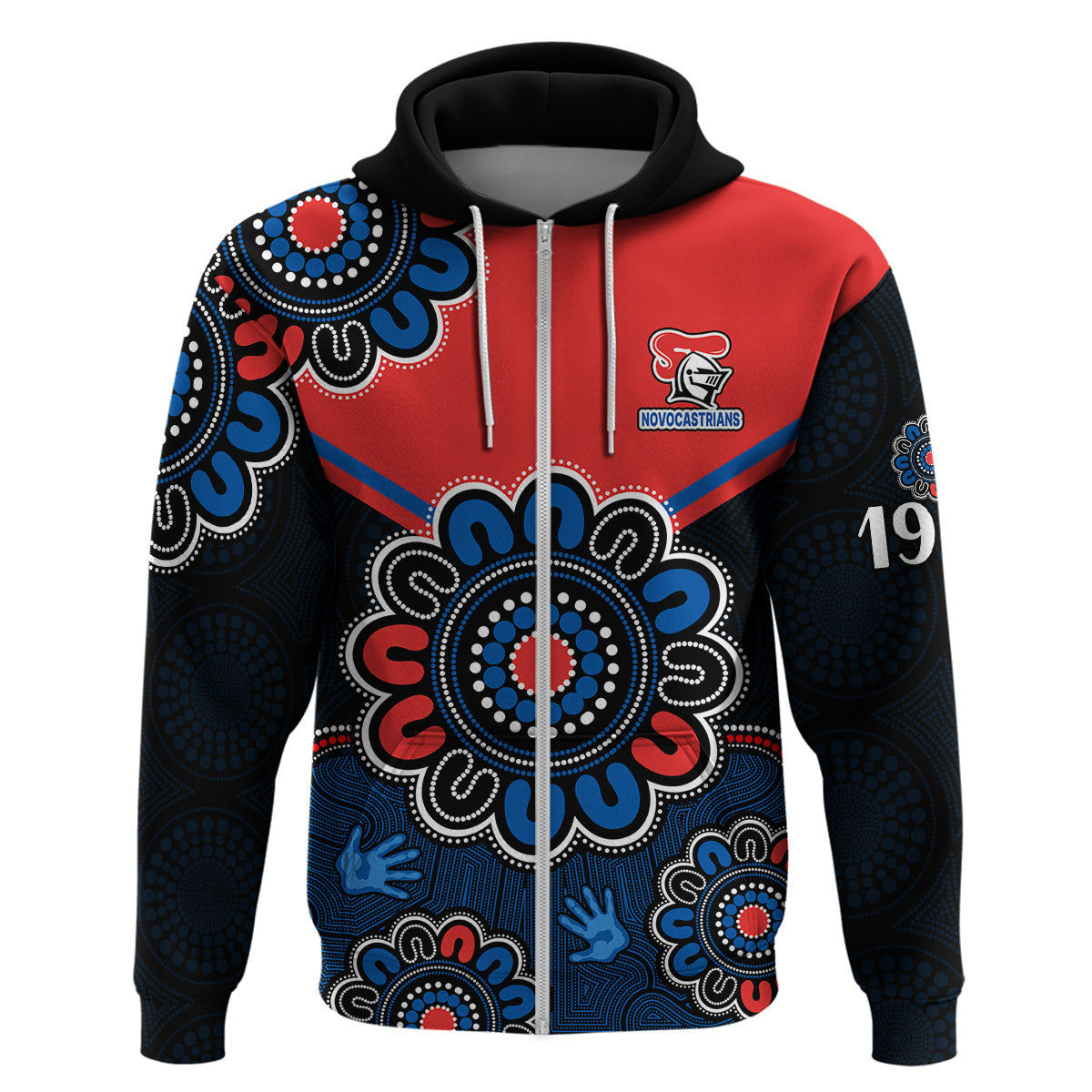 (Custom Personalised) NRL Newcastle Knights Rugby Novocastrians 1987 Aboriginal Hoodie LT9 - Vibe Hoodie Shop