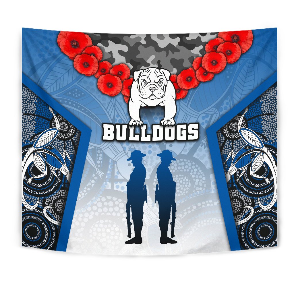 Australia Bulldogs Rugby Tapestry ANZAC Day Survival World - Vibe Hoodie Shop