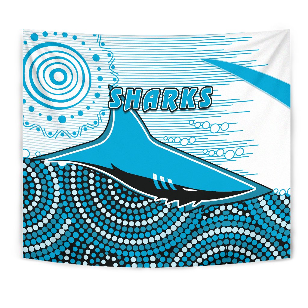 Sharks Tapestry Cronulla Indigenous Unique - Vibe Hoodie Shop