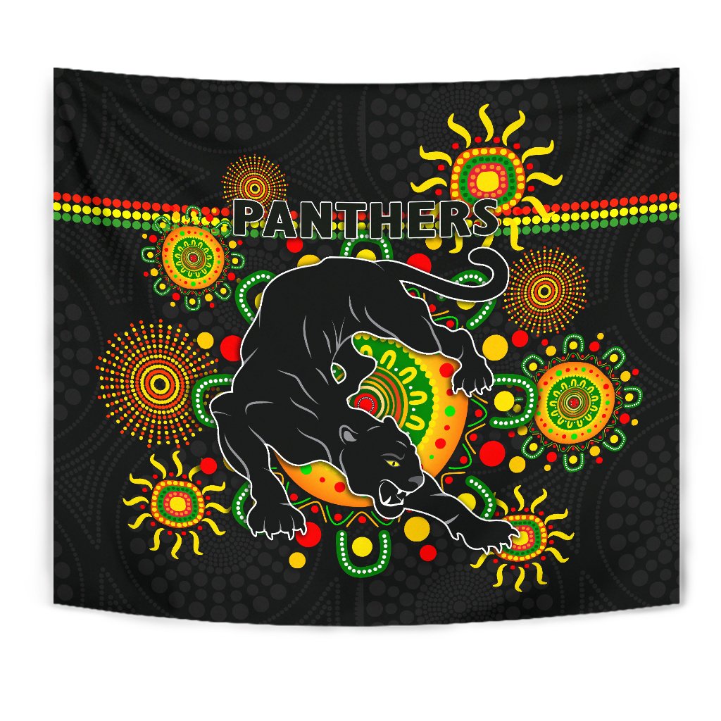 Penrith Tapestry Indigenous Panthers - Black - Vibe Hoodie Shop