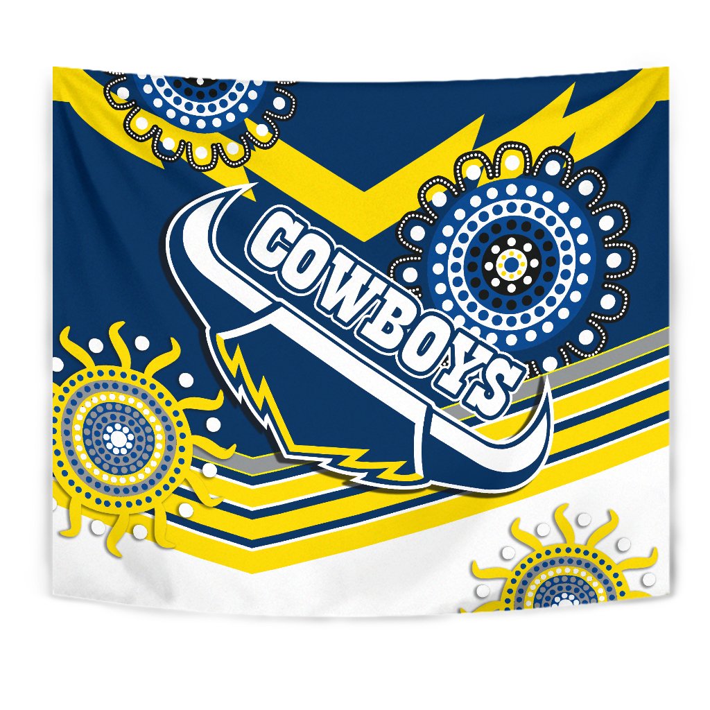 Proud Cowboys Tapestry Indigenous North Queensland - Vibe Hoodie Shop