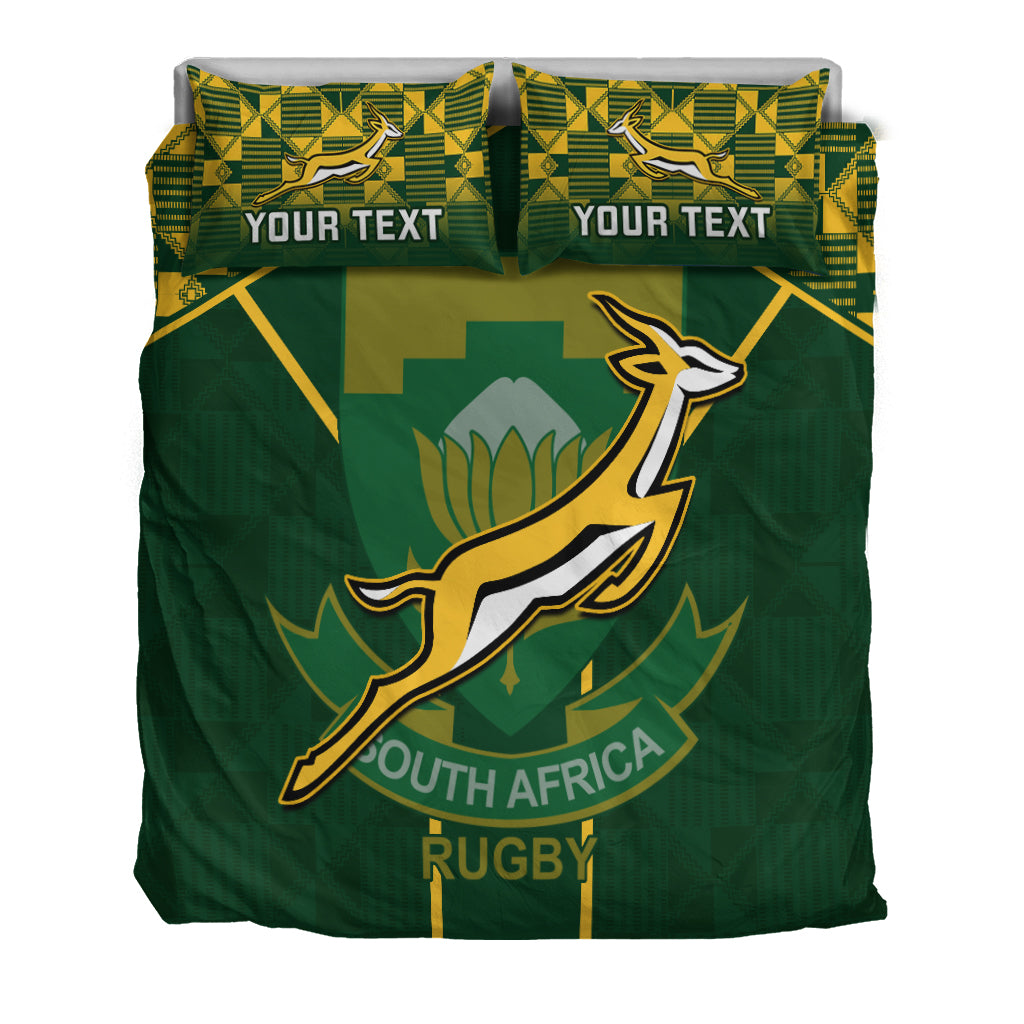 Personalised South Africa Rugby Bedding Set 2023 Go Springboks World Cup - Vibe Hoodie Shop