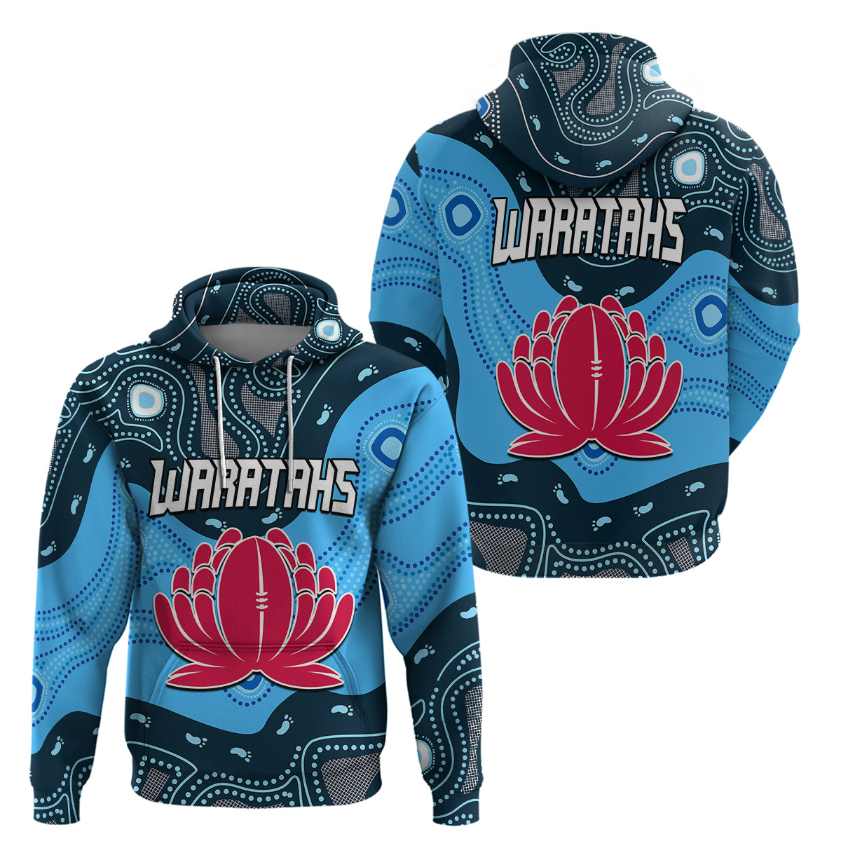 Waratahs Rugby Hoodie NSW Indigenous LT9 - Vibe Hoodie Shop