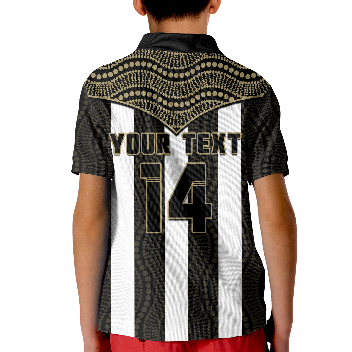 (Custom Text And Number) Magpies Football Polo Shirt Collingwood 1892 Indigenous Sporty Style - Vibe Hoodie Shop