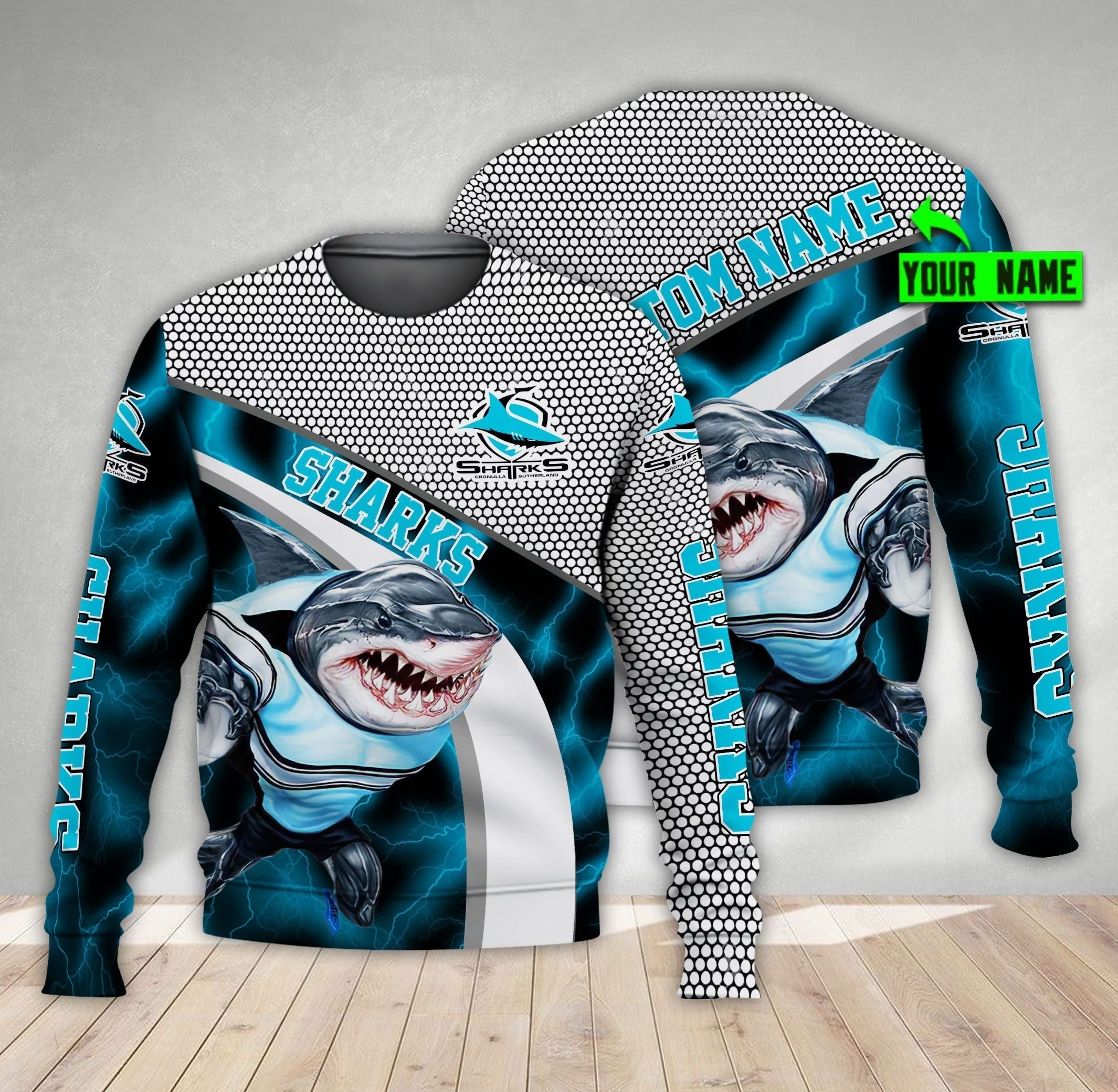 Cronulla Sutherland Sharks Macost Personalized LT10 - Vibe Hoodie Shop