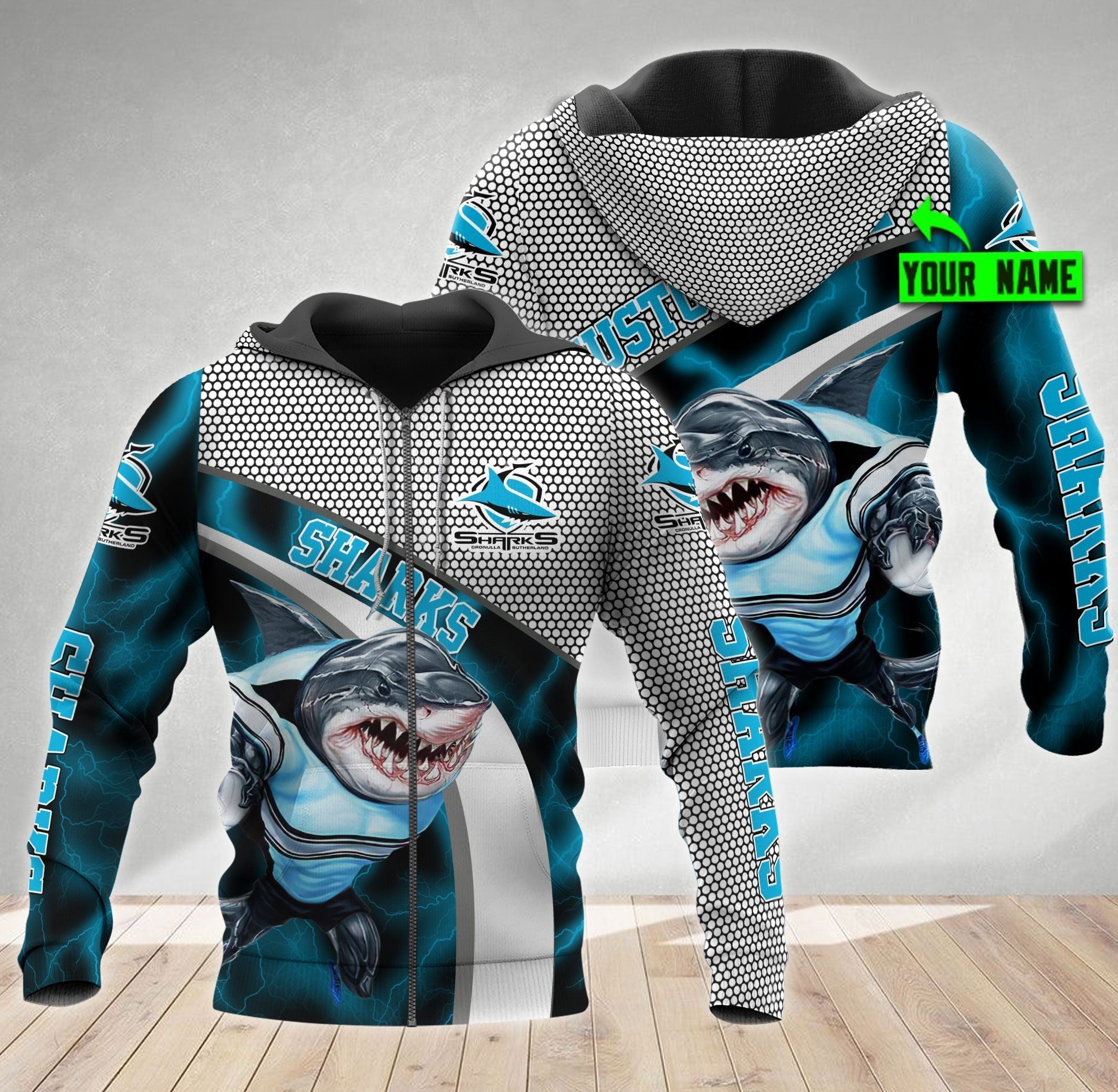 Cronulla Sutherland Sharks Macost Personalized LT10 - Vibe Hoodie Shop
