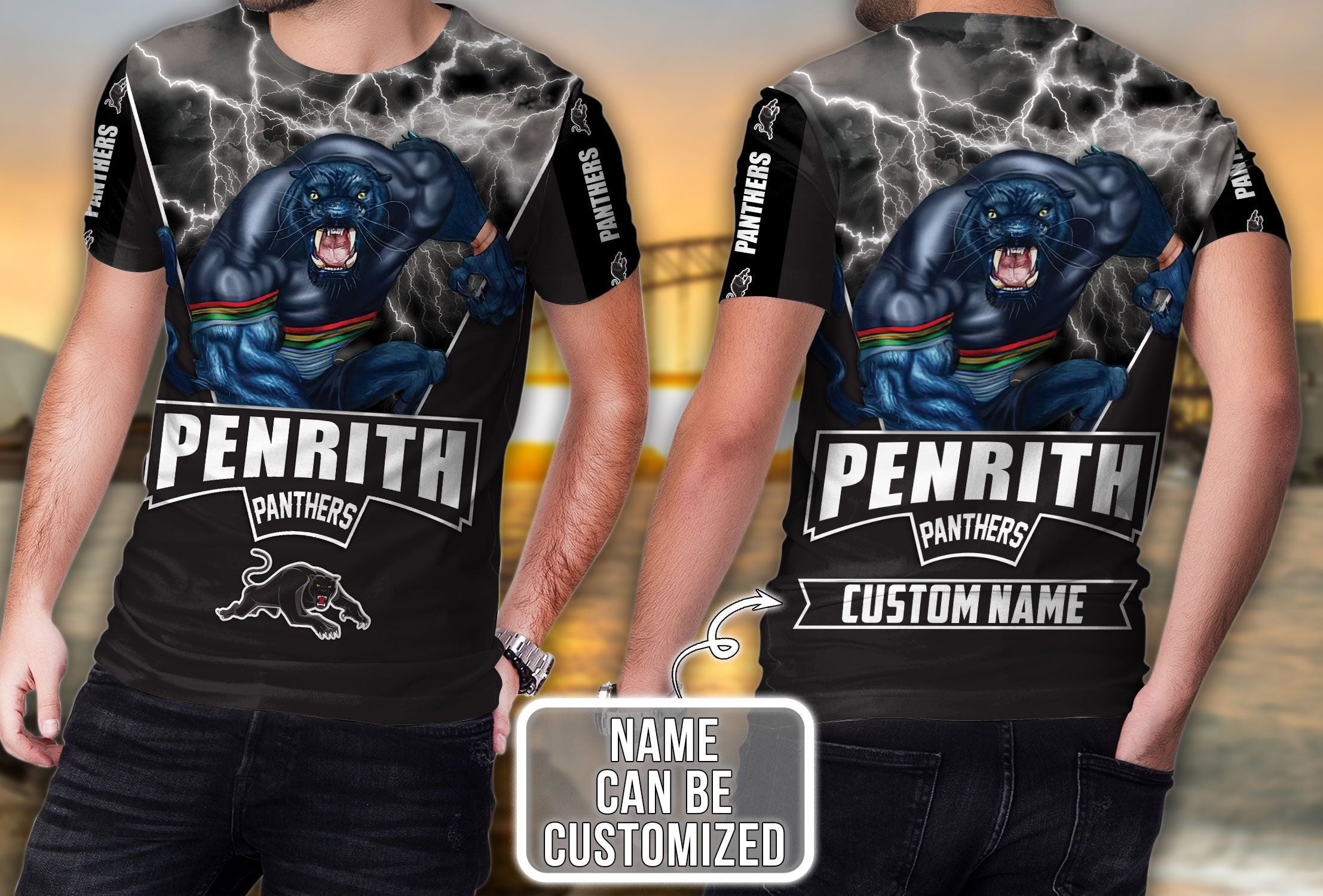 Personalized Penrith Panthers 3D Hoodie Nrl 3D Hoodie Mascot LT10 - Vibe Hoodie Shop