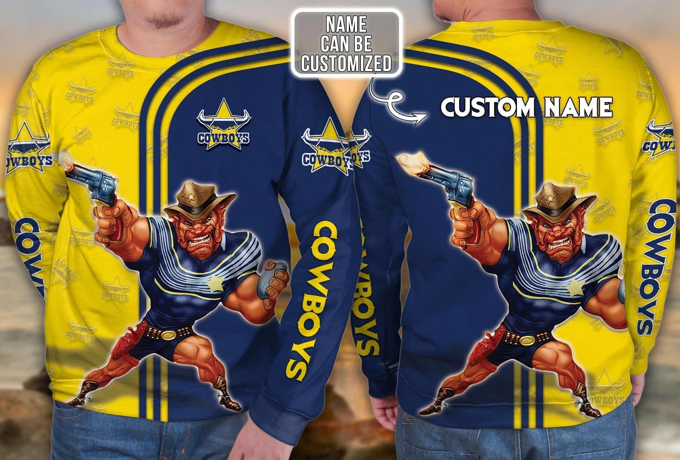 North Queensland Cowboys NRL Personalized Custom 3d Hoodie LT10 - Vibe Hoodie Shop