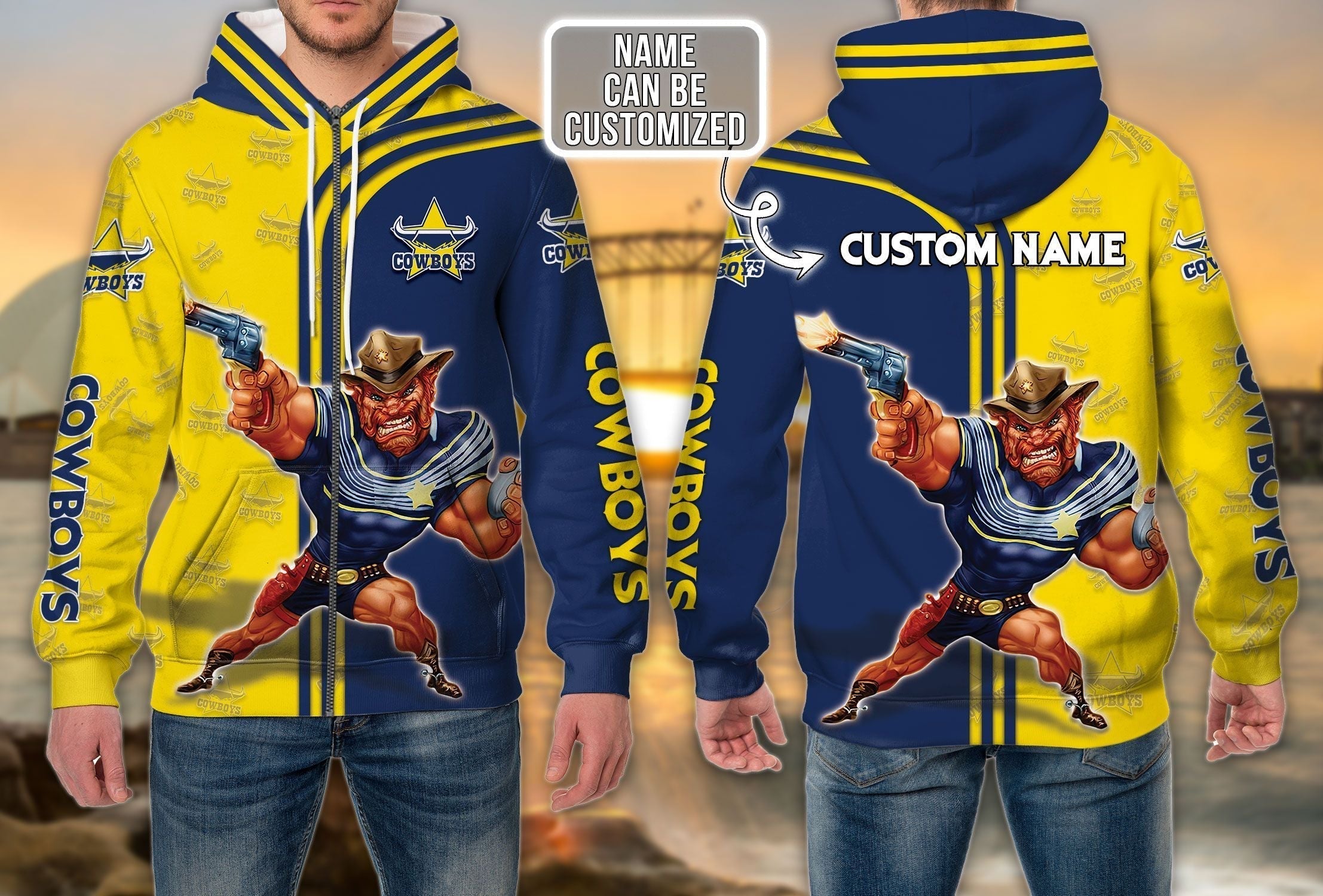 North Queensland Cowboys NRL Personalized Custom 3d Hoodie LT10 - Vibe Hoodie Shop