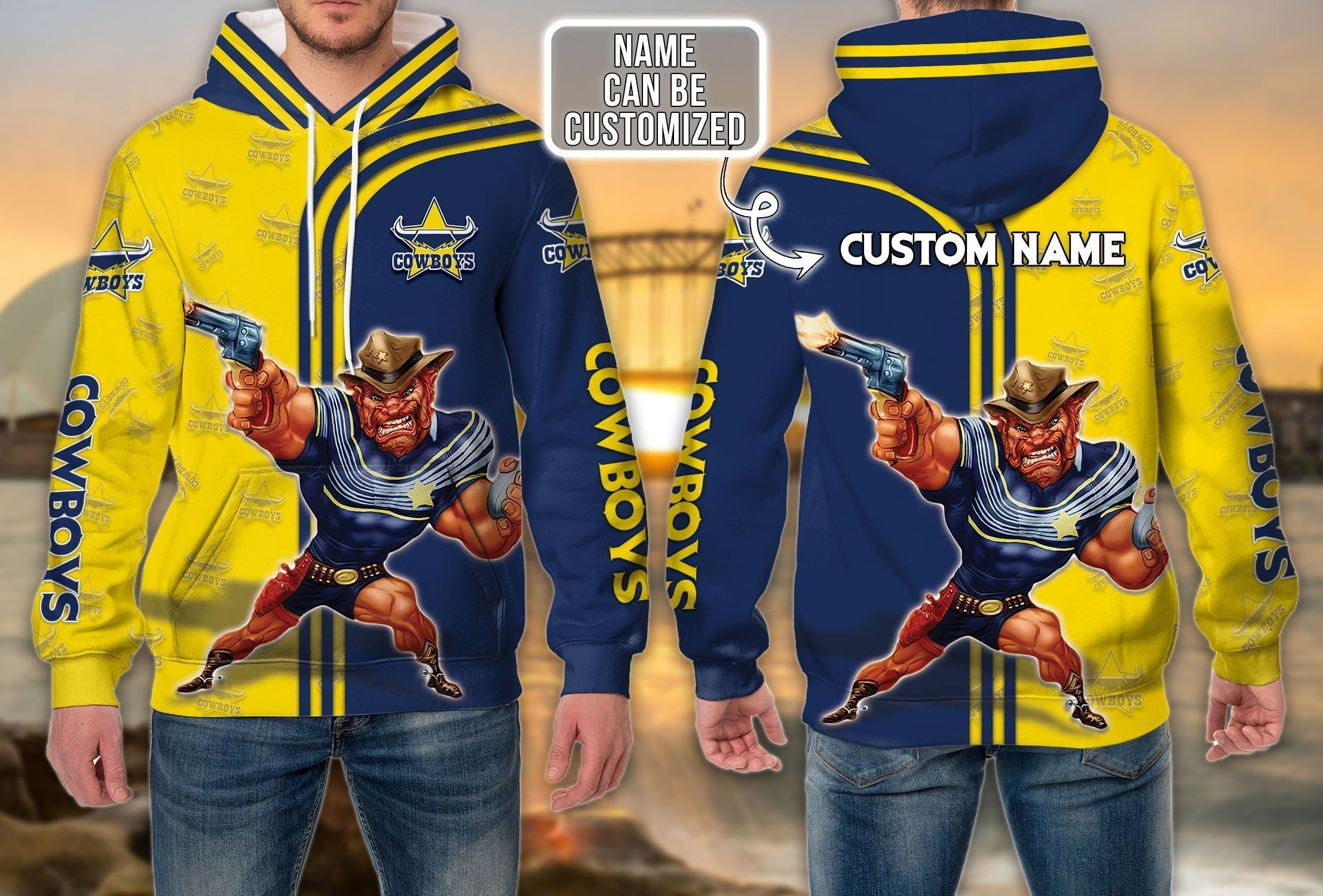 North Queensland Cowboys NRL Personalized Custom 3d Hoodie LT10 - Vibe Hoodie Shop