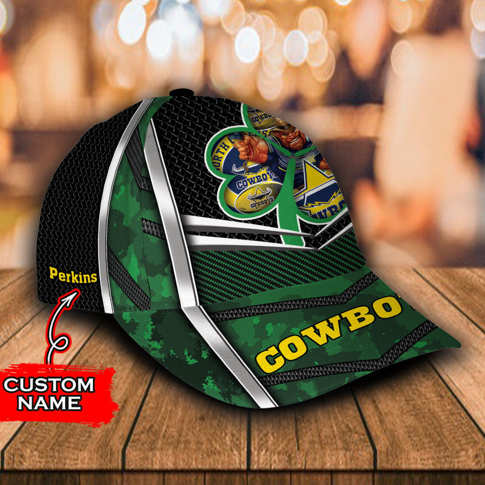 NRL North Queensland Cowboys Skull Classic Cap Custom Name LT10 - Vibe Hoodie Shop