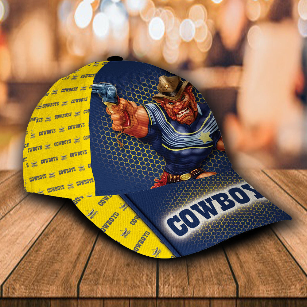 NRL North Queensland Cowboys 3d mascost classic Cap Custom Name LT10 - Vibe Hoodie Shop