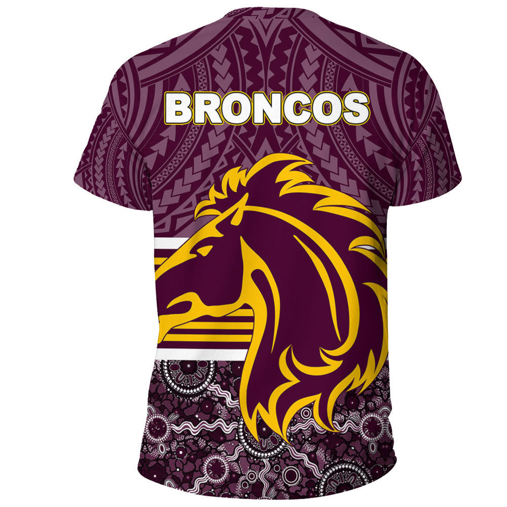 Vibe Hoodie Clothing - Brisbane Broncos Aboriginal Tattoo Style T Shirt - Vibe Hoodie Shop