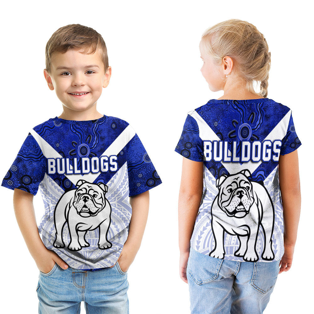 Vibe Hoodie Clothing - Canterbury - Bankstown Bulldogs Aboriginal Tattoo Style T Shirt - Vibe Hoodie Shop