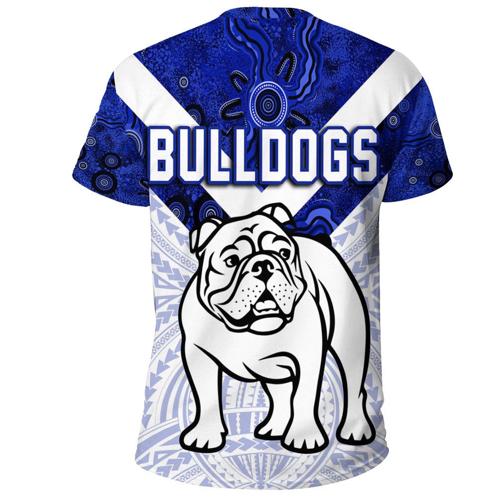 Vibe Hoodie Clothing - Canterbury - Bankstown Bulldogs Aboriginal Tattoo Style T Shirt - Vibe Hoodie Shop