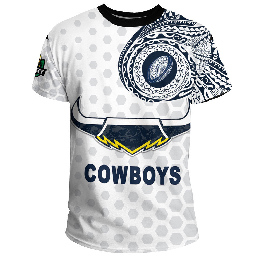 Vibe Hoodie Clothing - (Custom) North Queensland Cowboys Polynesian Tattoo Style T Shirt - Vibe Hoodie Shop