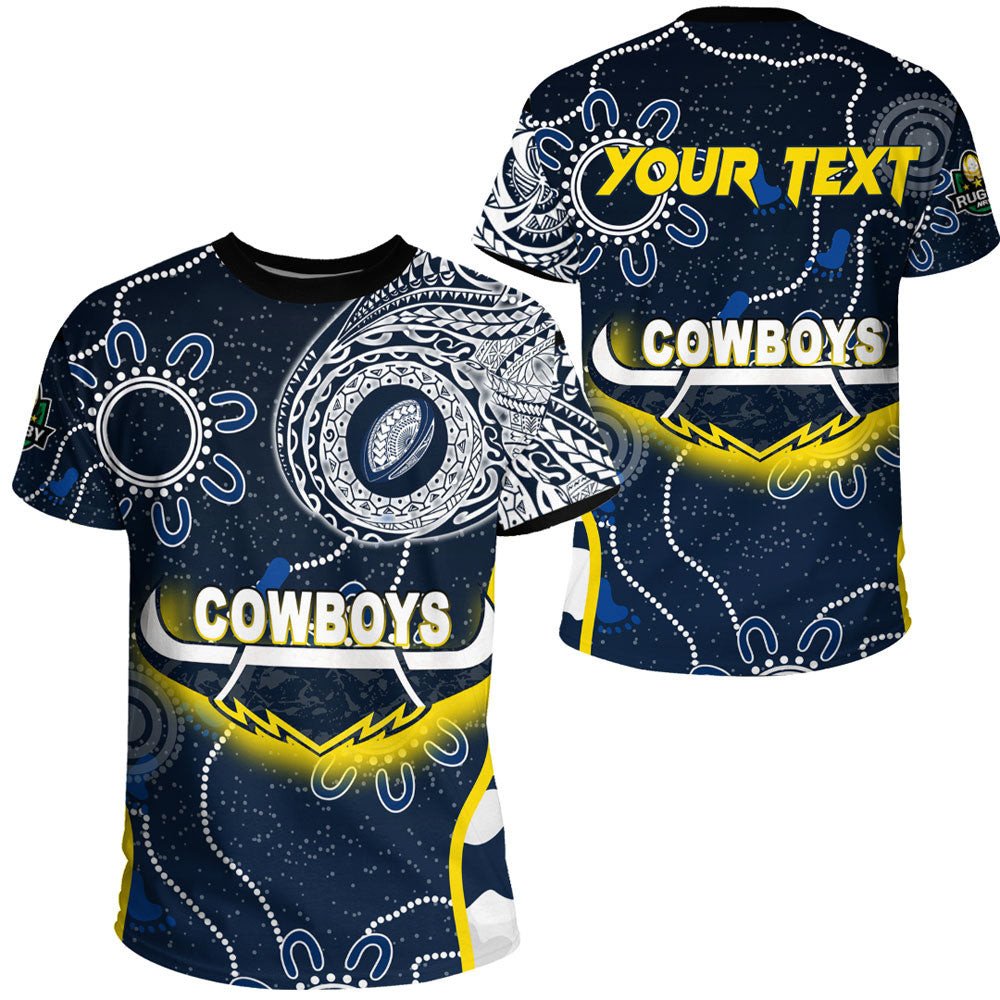 Vibe Hoodie Clothing - (Custom) North Queensland Cowboys Indigenous Polynesian Tattoo Style T Shirt - Vibe Hoodie Shop