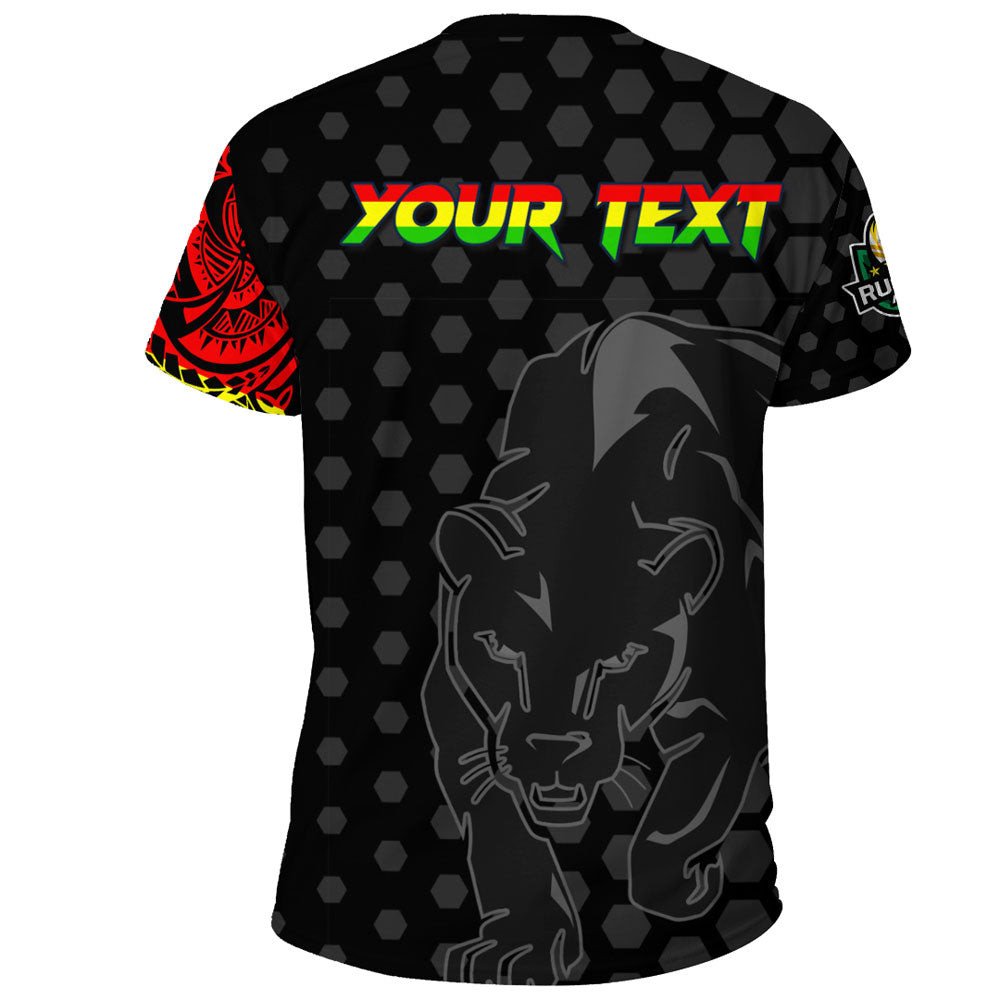 Vibe Hoodie Clothing - (Custom) Penrith Panthers Polynesian Tattoo Style T Shirt - Vibe Hoodie Shop