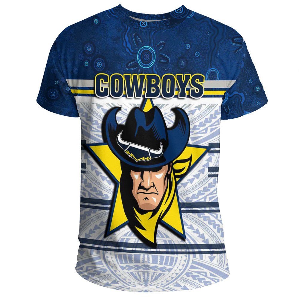 (Custom) Vibe Hoodie Clothing - North Queensland Cowboys Aboriginal Tattoo T Shirt - Vibe Hoodie Shop