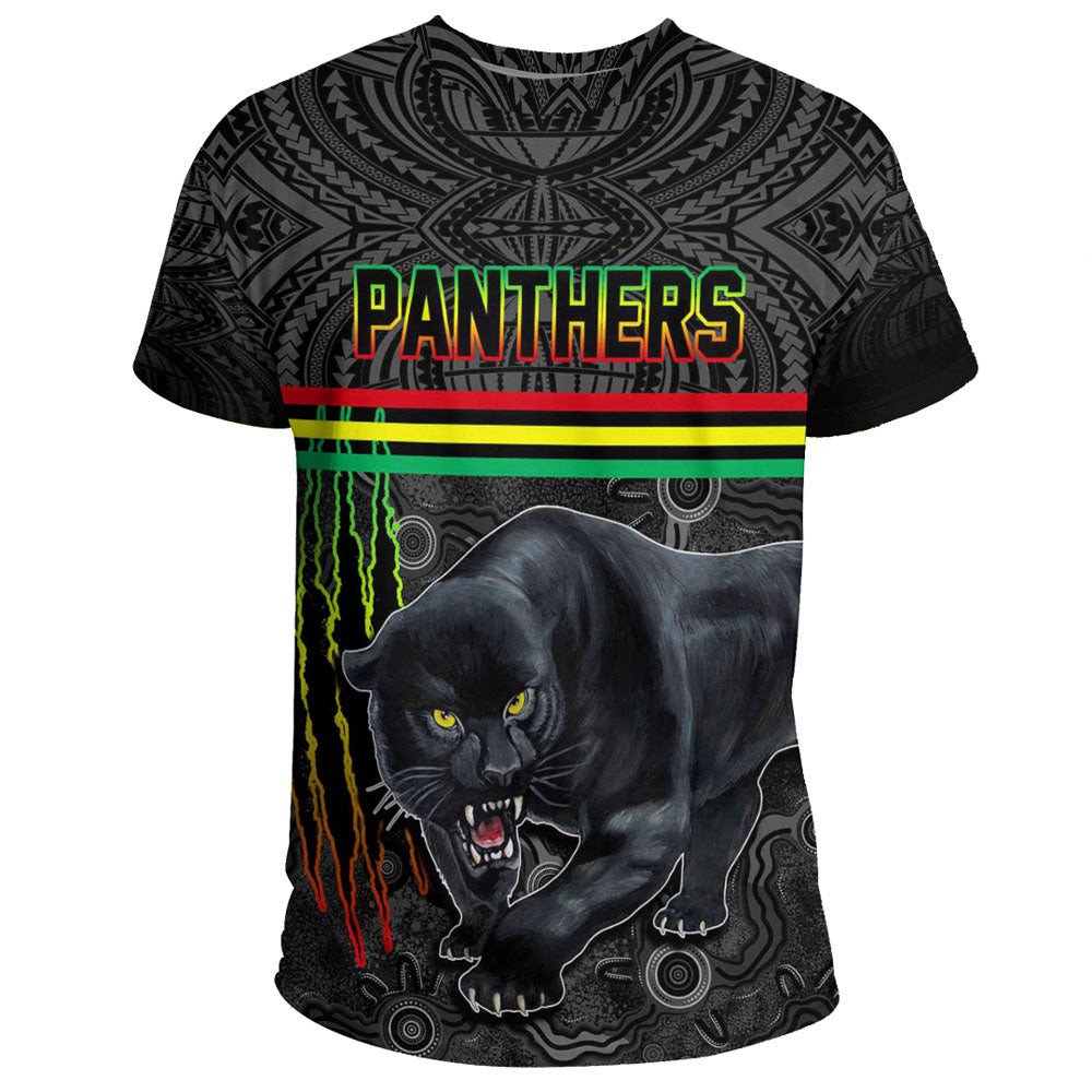 (Custom) Vibe Hoodie Clothing - Penrith Panthers Aboriginal Tattoo T Shirt - Vibe Hoodie Shop