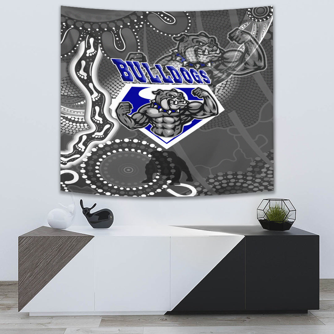 Vibe Hoodie Tapestry - Canterbury - Bankstown Bulldogs Superman Tapestry - Vibe Hoodie Shop