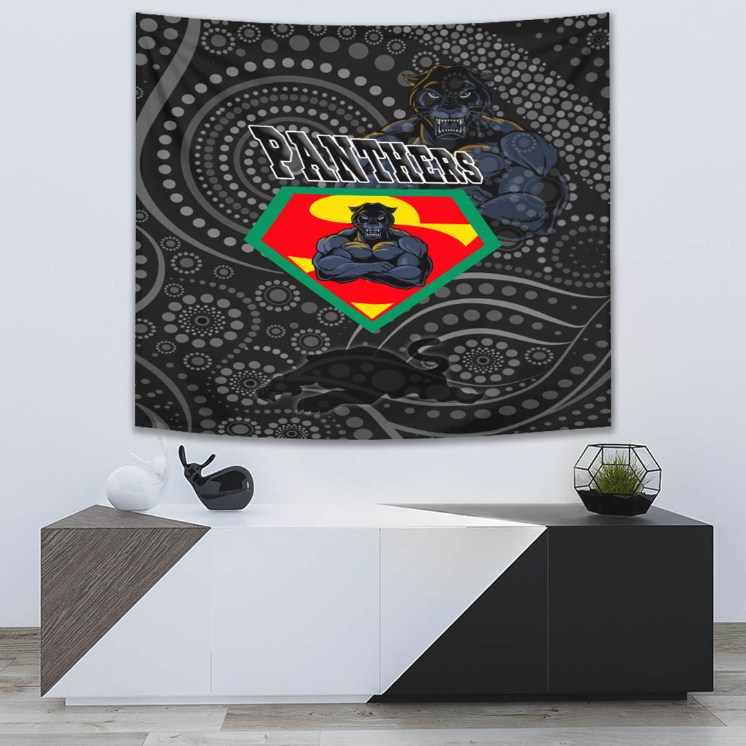 Vibe Hoodie Tapestry - Penrith Panthers Superman Tapestry - Vibe Hoodie Shop