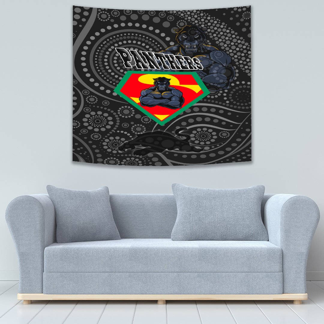 Vibe Hoodie Tapestry - Penrith Panthers Superman Tapestry - Vibe Hoodie Shop