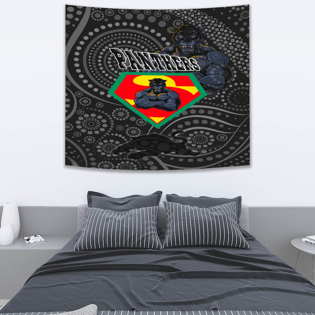 Vibe Hoodie Tapestry - Penrith Panthers Superman Tapestry - Vibe Hoodie Shop