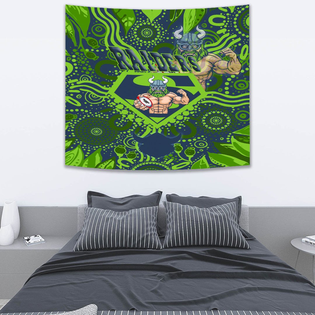 Vibe Hoodie Tapestry - Canberra Raiders Superman Tapestry - Vibe Hoodie Shop