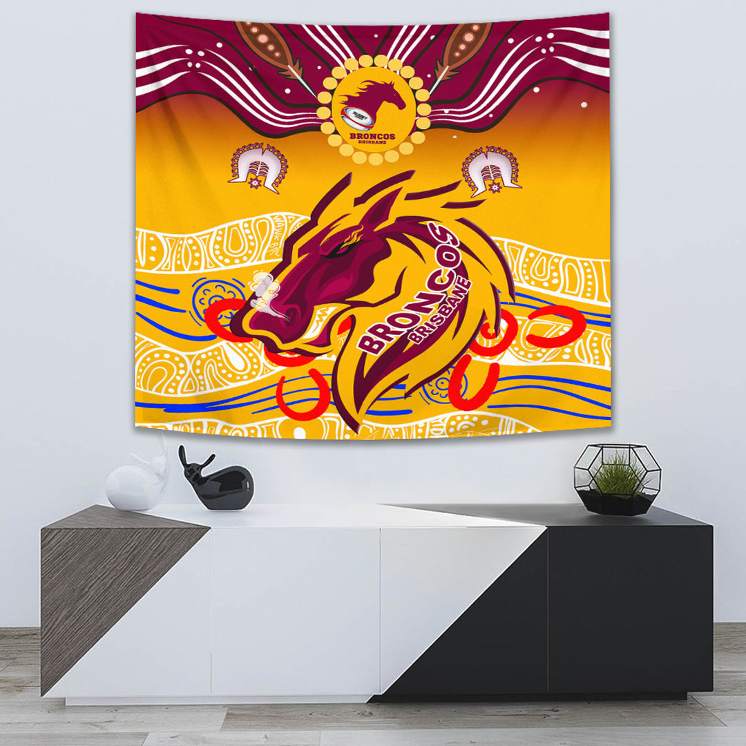 Vibe Hoodie Tapestry - Brisbane Broncos NAIDOC Tapestry - Vibe Hoodie Shop