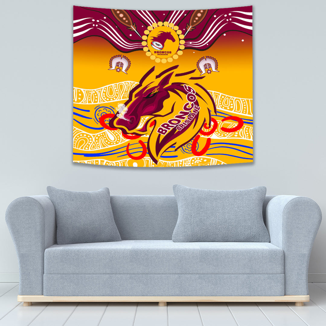 Vibe Hoodie Tapestry - Brisbane Broncos NAIDOC Tapestry - Vibe Hoodie Shop