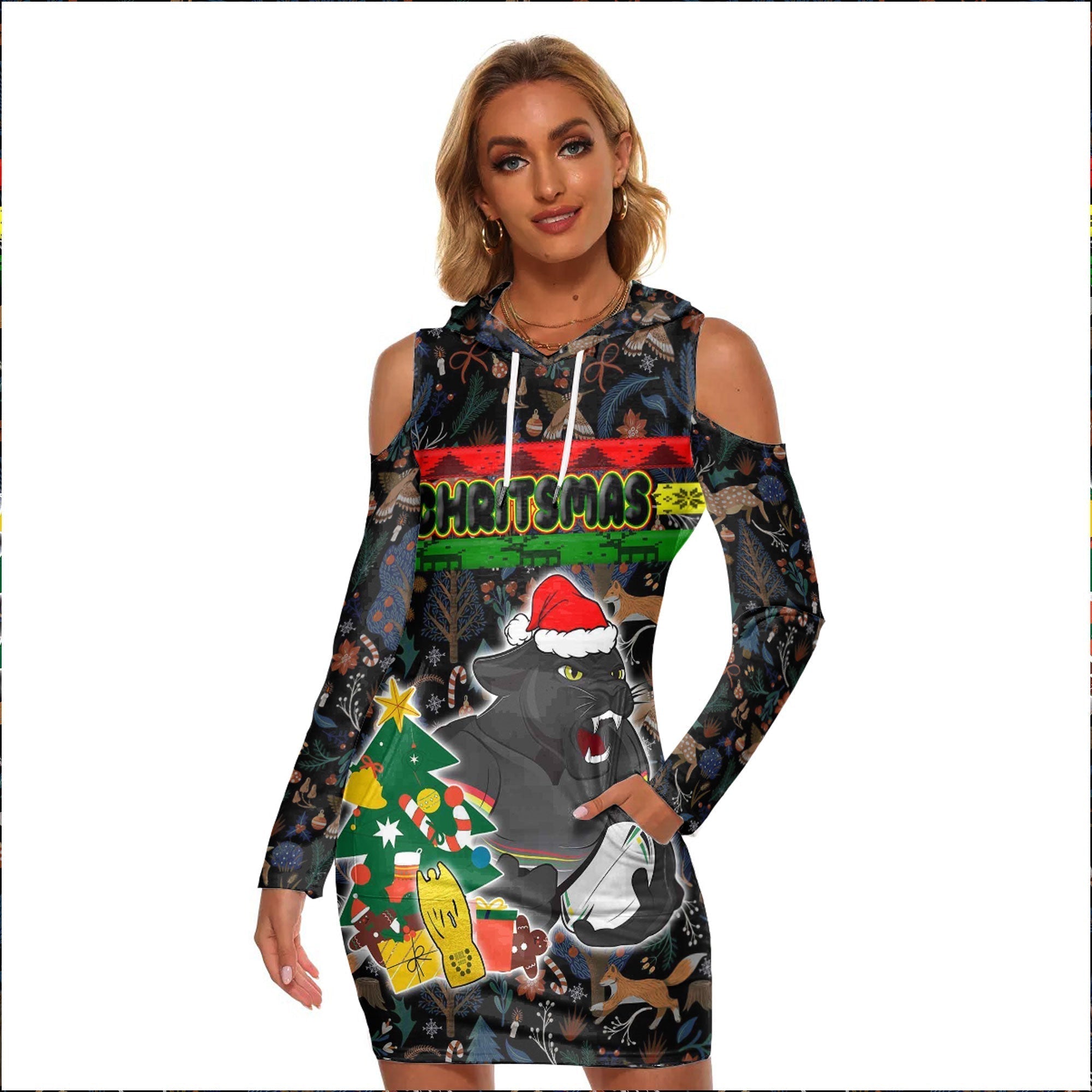vibe-hoodie-clothing-custom-penrith-panthers-chritsmas-2022-womens-tight-dress
