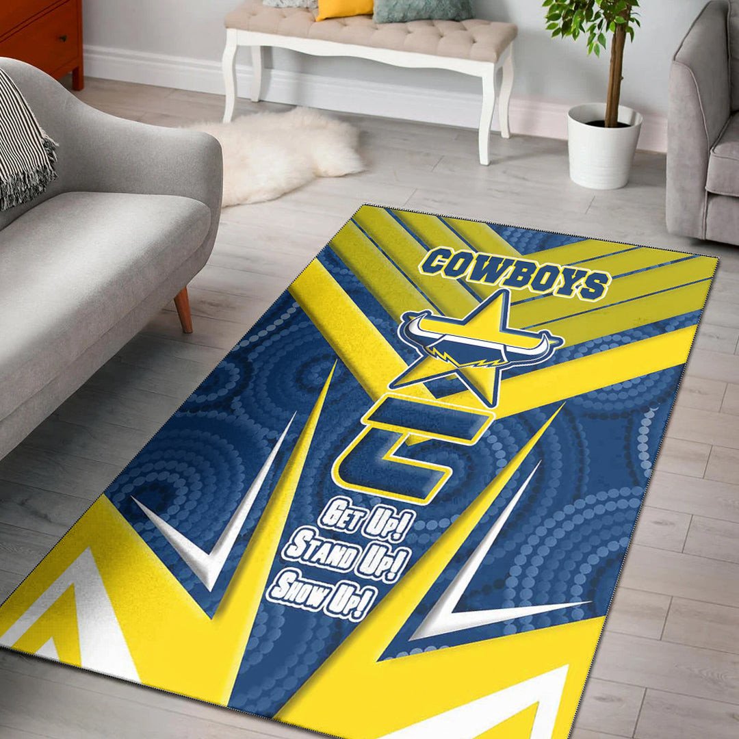 Vibe Hoodie Area Rug - North Queensland Cowboys Naidoc 2022 Sporty Style Area Rug - Vibe Hoodie Shop