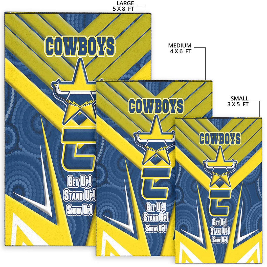 Vibe Hoodie Area Rug - North Queensland Cowboys Naidoc 2022 Sporty Style Area Rug - Vibe Hoodie Shop