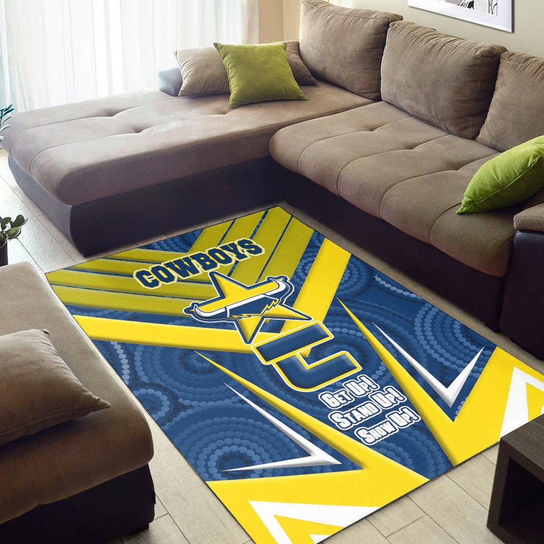 Vibe Hoodie Area Rug - North Queensland Cowboys Naidoc 2022 Sporty Style Area Rug - Vibe Hoodie Shop