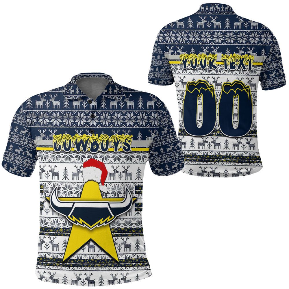 Vibe Hoodie Clothing - North Queensland Cowboys Christmas Polo Shirts - Vibe Hoodie Shop