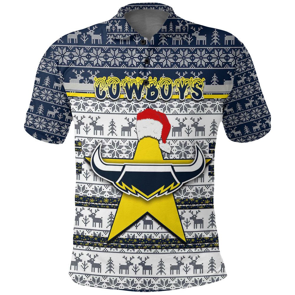 Vibe Hoodie Clothing - North Queensland Cowboys Christmas Polo Shirts - Vibe Hoodie Shop