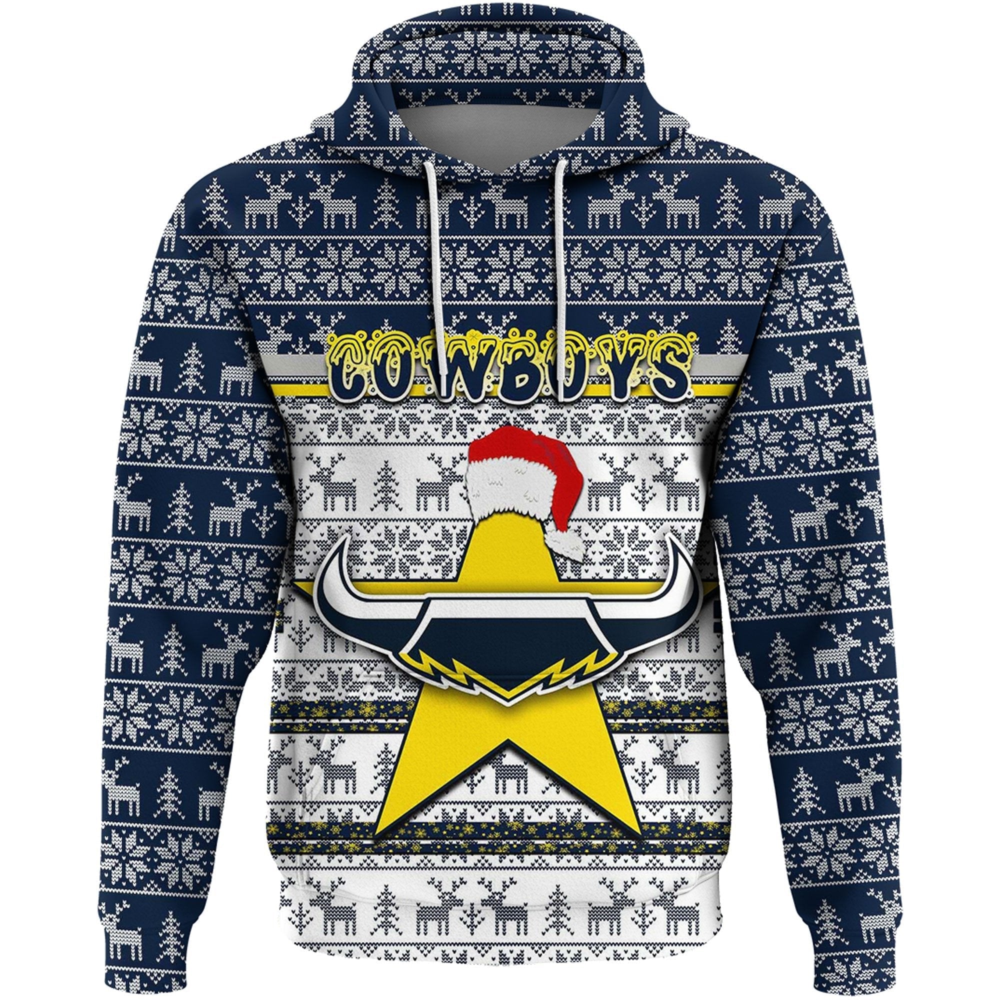 Vibe Hoodie Clothing - North Queensland Cowboys Christmas Hoodie - Vibe Hoodie Shop