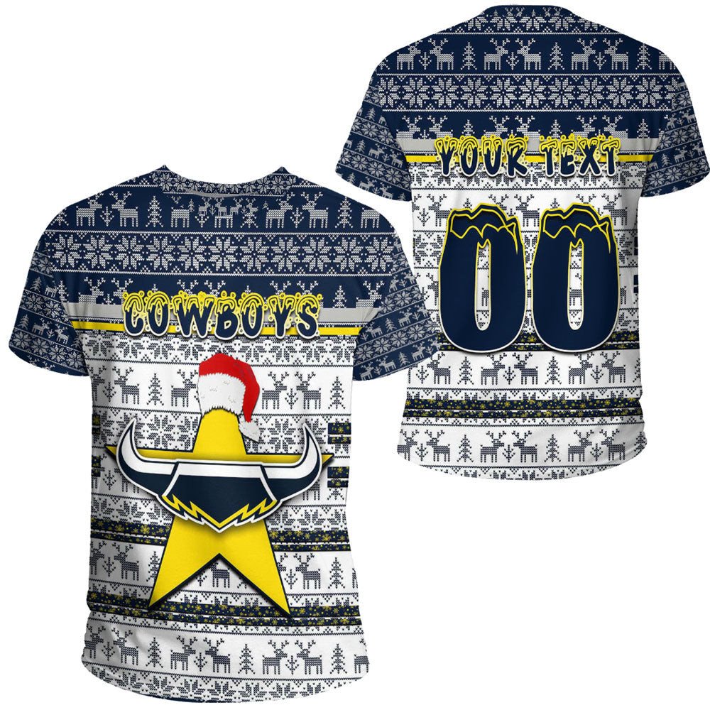 Vibe Hoodie Clothing - North Queensland Cowboys Christmas T-shirt - Vibe Hoodie Shop