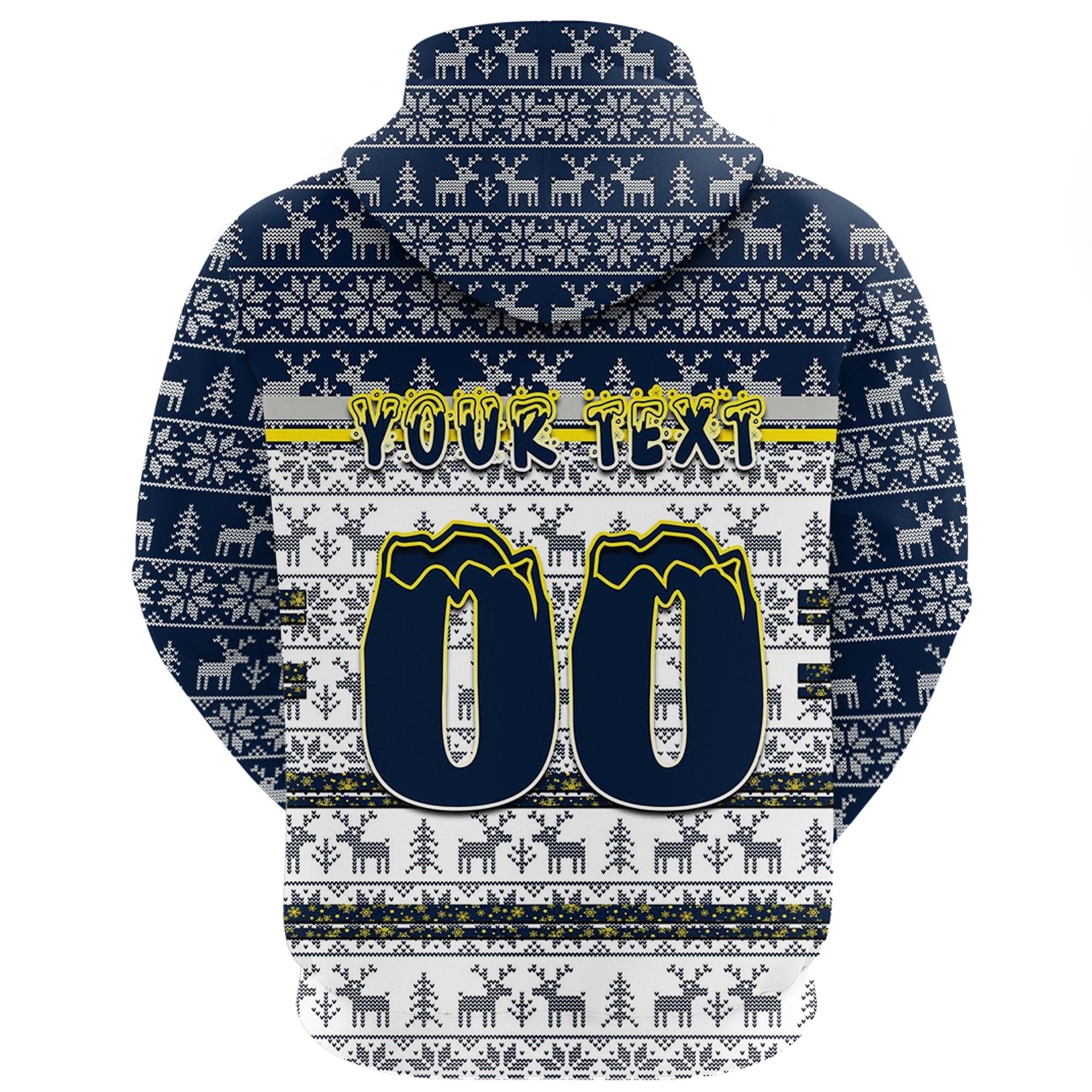 Vibe Hoodie Clothing - North Queensland Cowboys Christmas Zip Hoodie - Vibe Hoodie Shop