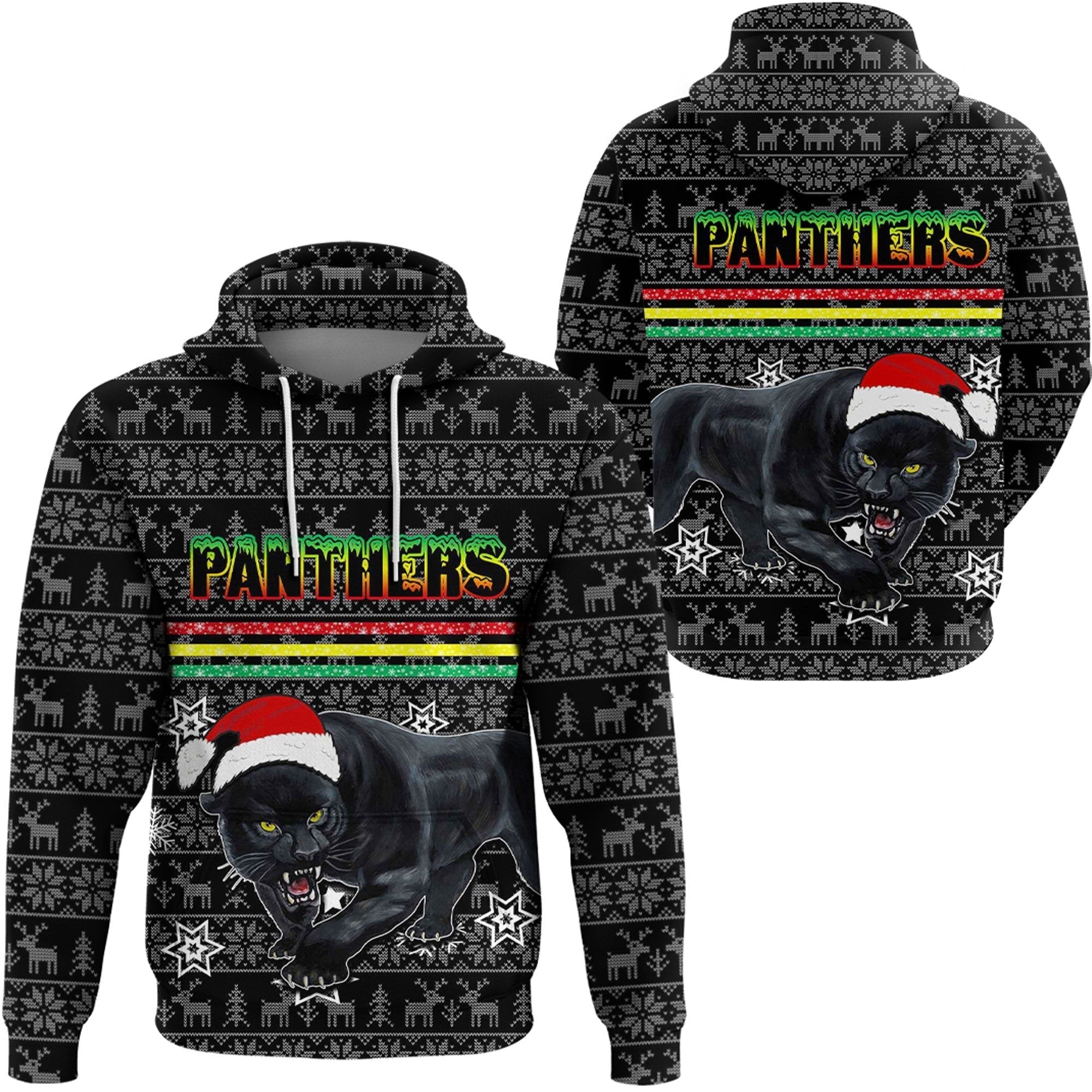 Vibe Hoodie Clothing - Penrith Panthers Christmas Hoodie - Vibe Hoodie Shop