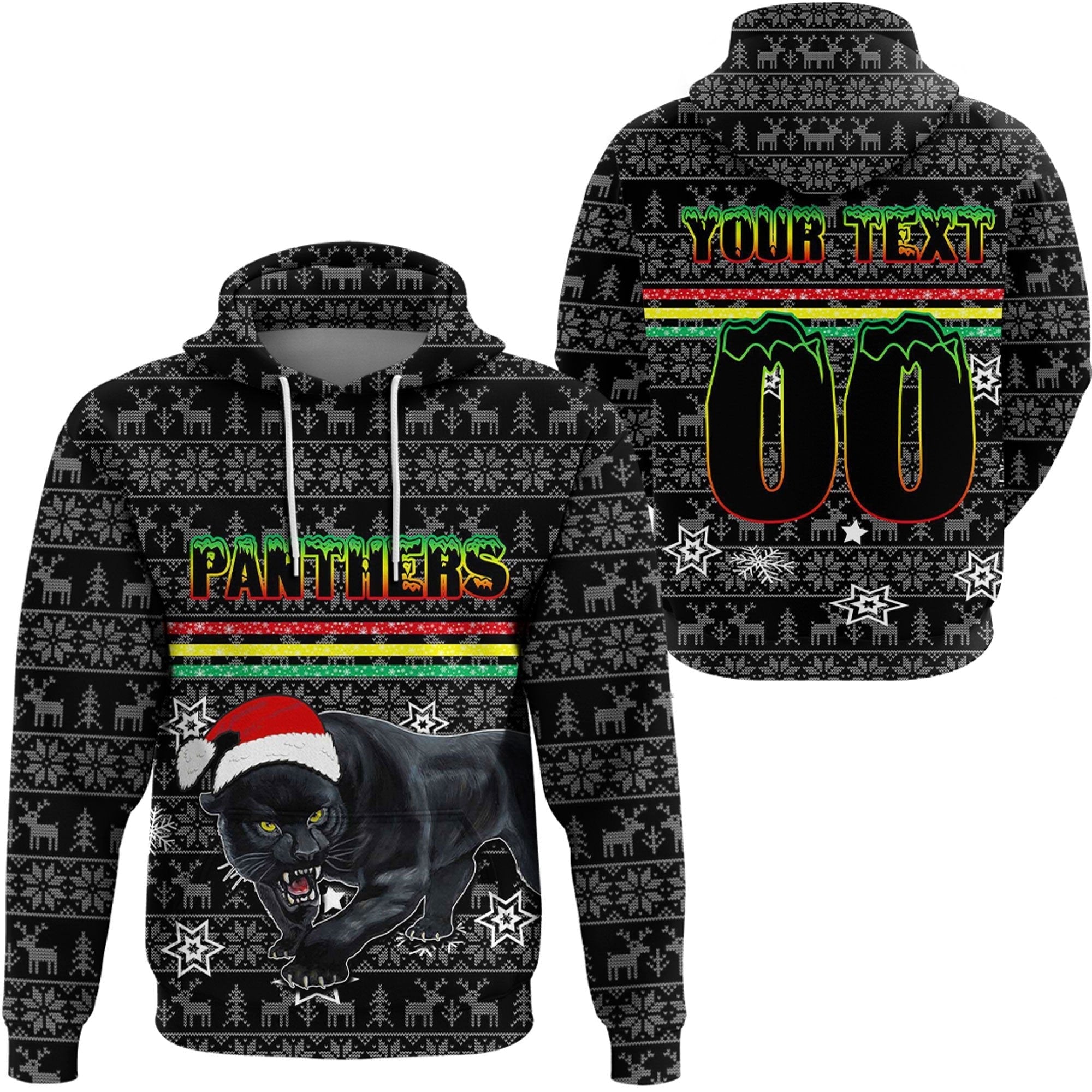 (Custom) Vibe Hoodie Clothing - Penrith Panthers Aboriginal Tattoo Hoodie - Vibe Hoodie Shop