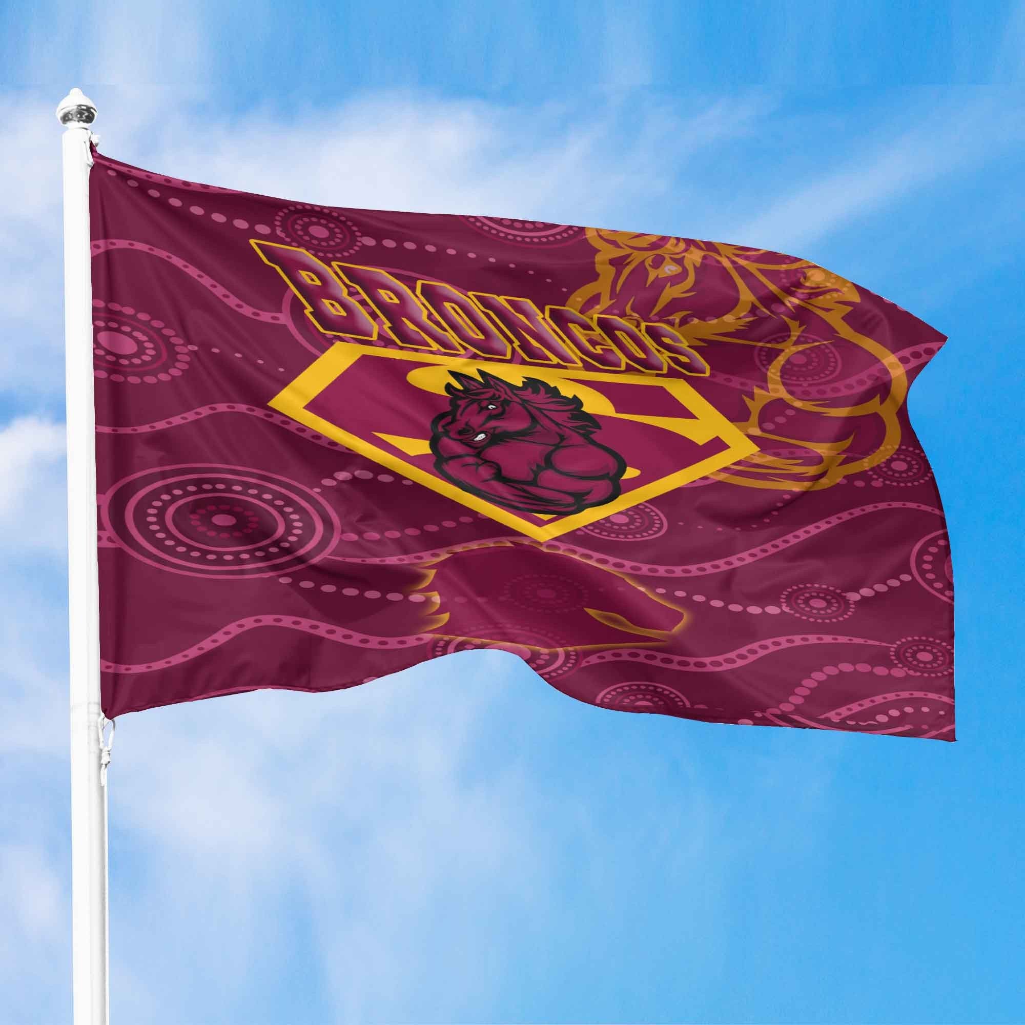 Vibe Hoodie Flag - Brisbane Broncos Superman Premium Flag - Vibe Hoodie Shop