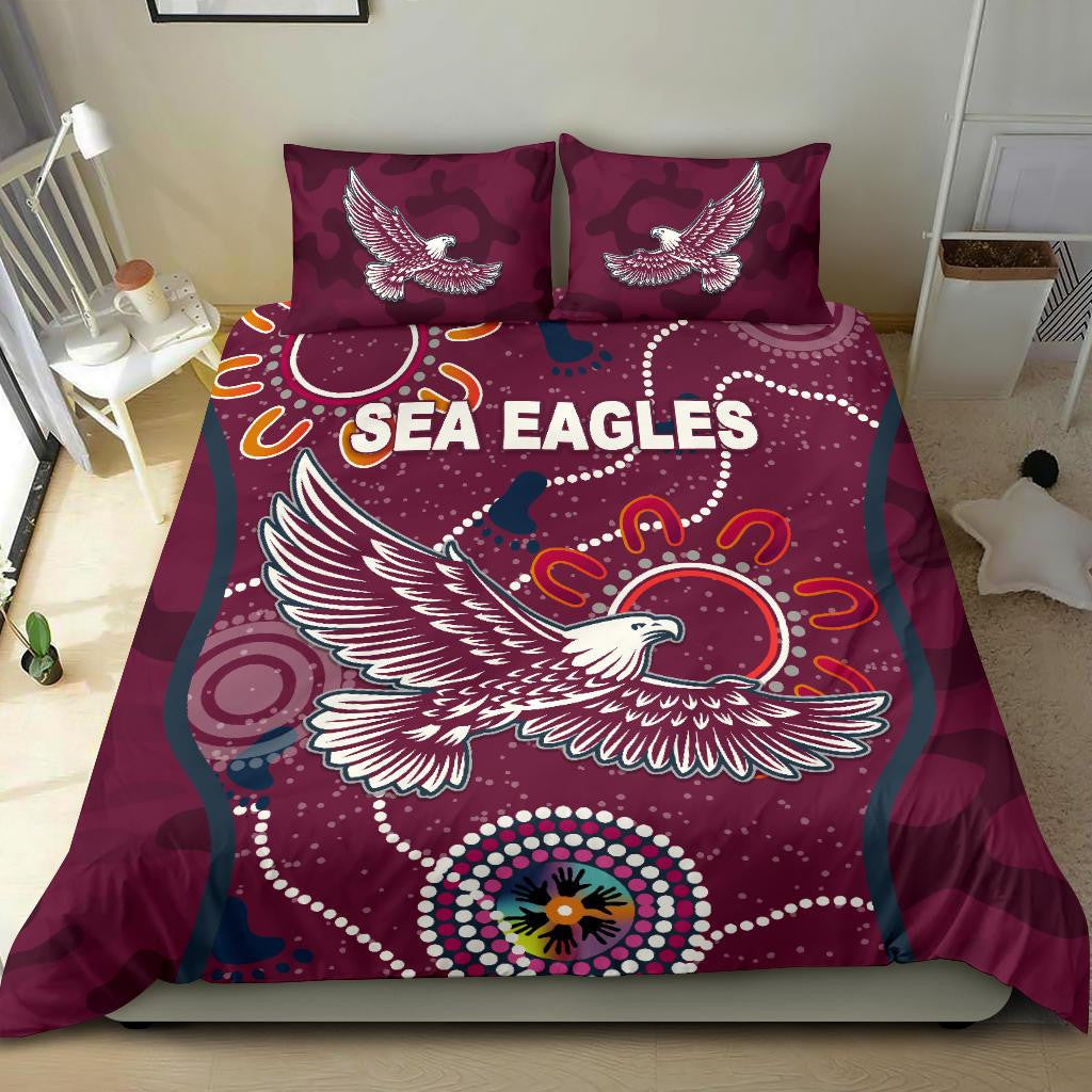 Manly Warringah Bedding Set Sea Eagles ANZAC Day Camouflage Indigenous