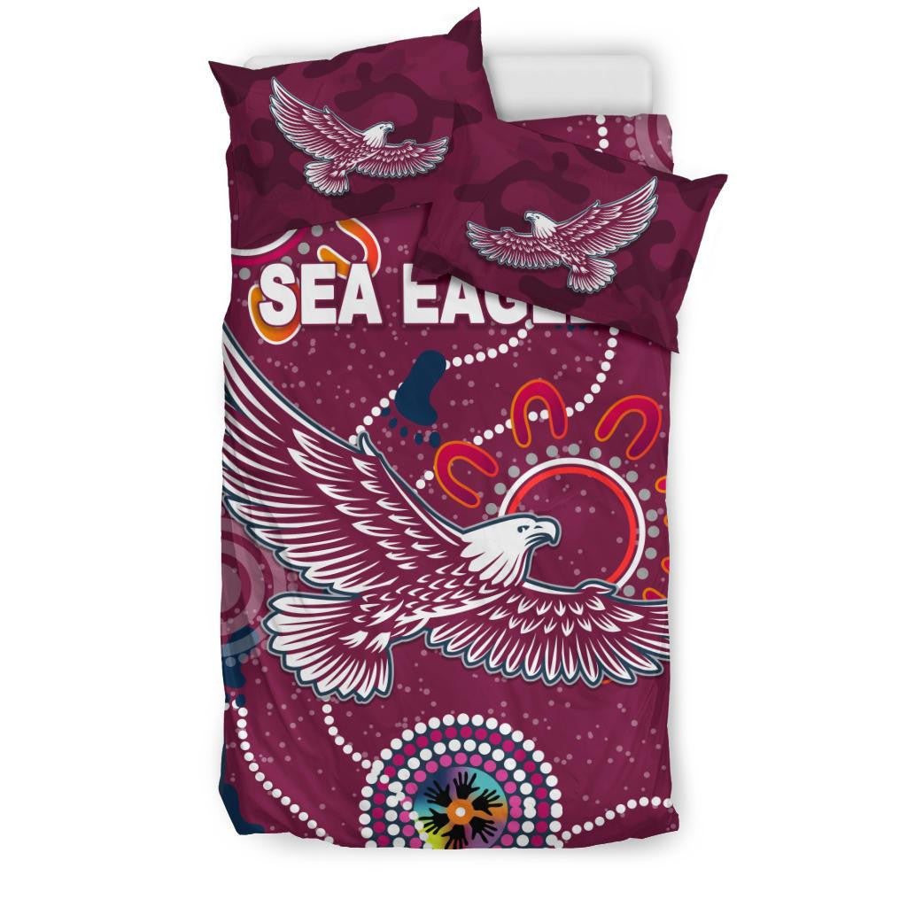 Manly Warringah Bedding Set Sea Eagles ANZAC Day Camouflage Indigenous