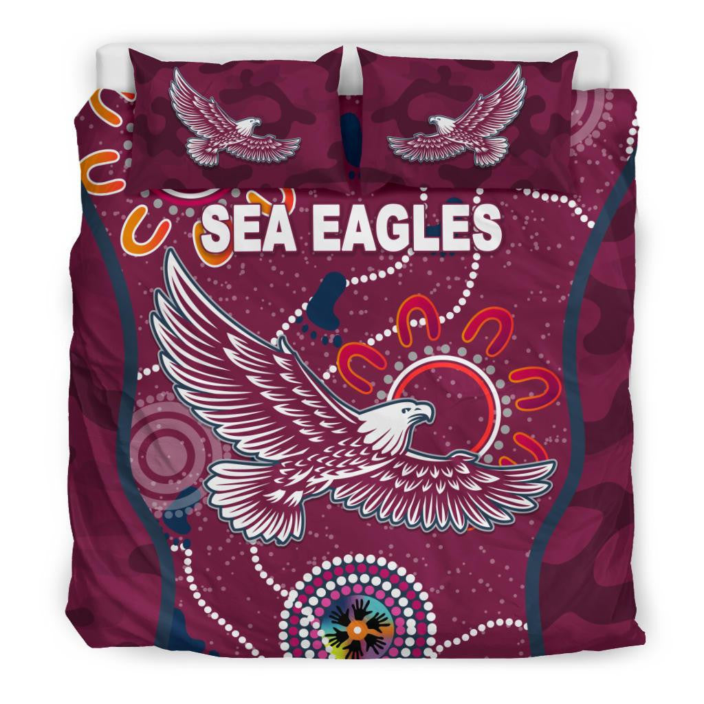 Manly Warringah Bedding Set Sea Eagles ANZAC Day Camouflage Indigenous