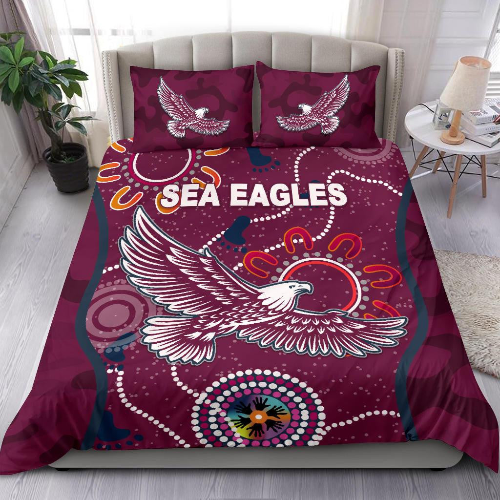 Manly Warringah Bedding Set Sea Eagles ANZAC Day Camouflage Indigenous