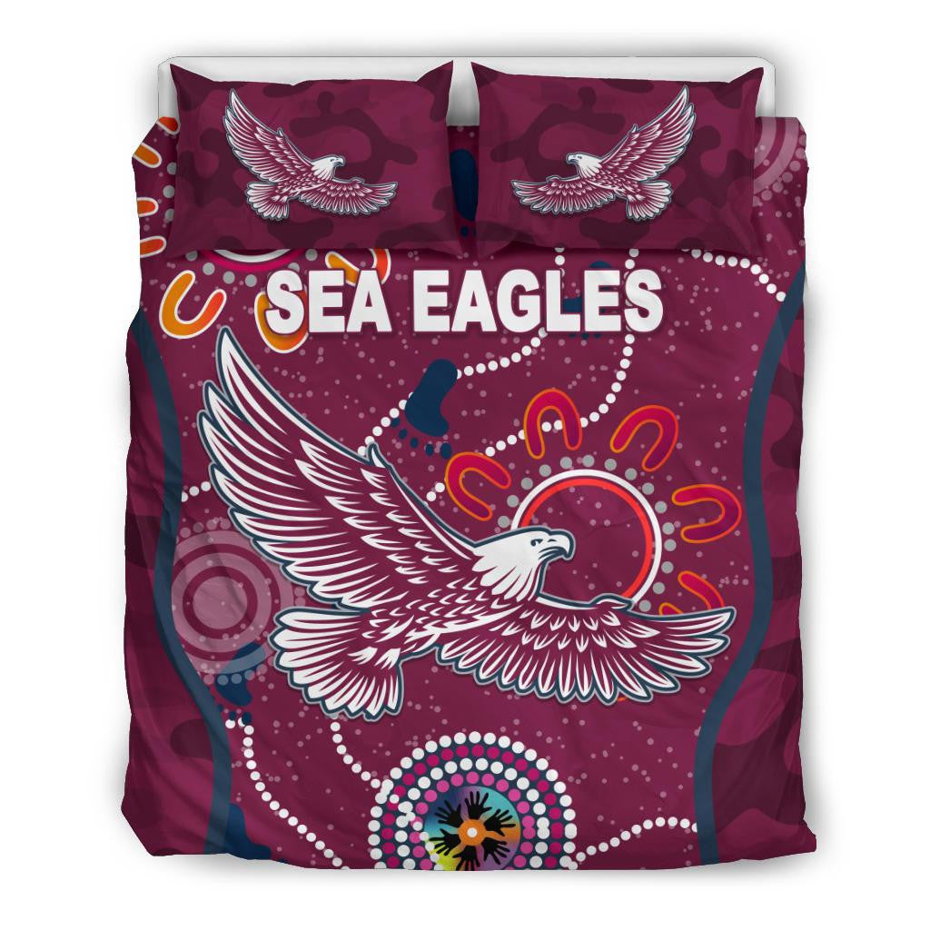 Manly Warringah Bedding Set Sea Eagles ANZAC Day Camouflage Indigenous